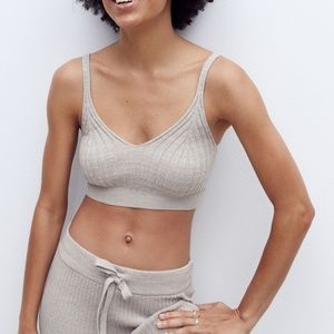 Rib-knit Crop Top NWT
